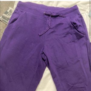 purple cotton joggers! size medium